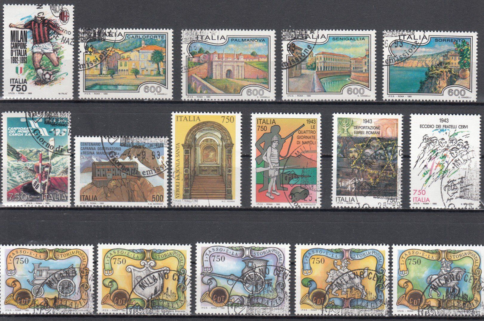 Tutti i francobolli: Italien 1993 mit ET – Usato da Bürglen TG venduto da StampGraf 3