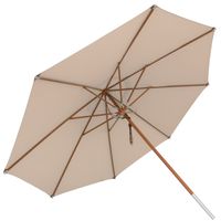 Sonnenschirm Ø4m mit Winddach taupe