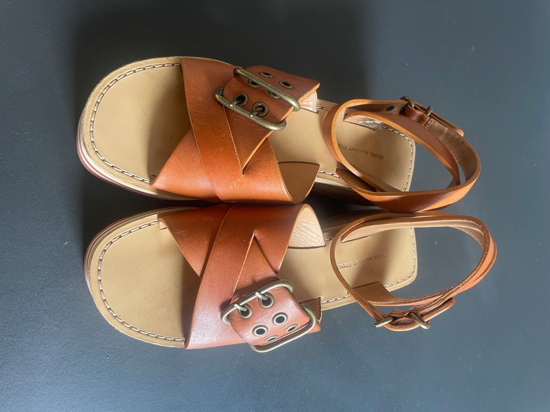 Isabel Marant Damenschuhe: Isabel Marant Étoile leather sandals 38 – Gebraucht aus Vevey von sae_x6fg 1