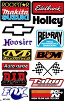 Sponsoren Logo Aufkleber Sticker 1Bogen 27x18cm Tuning ST431