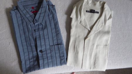 2 Sommer Herren Hemden Gr M SYLLABLES 100% Leinen SIGNUM