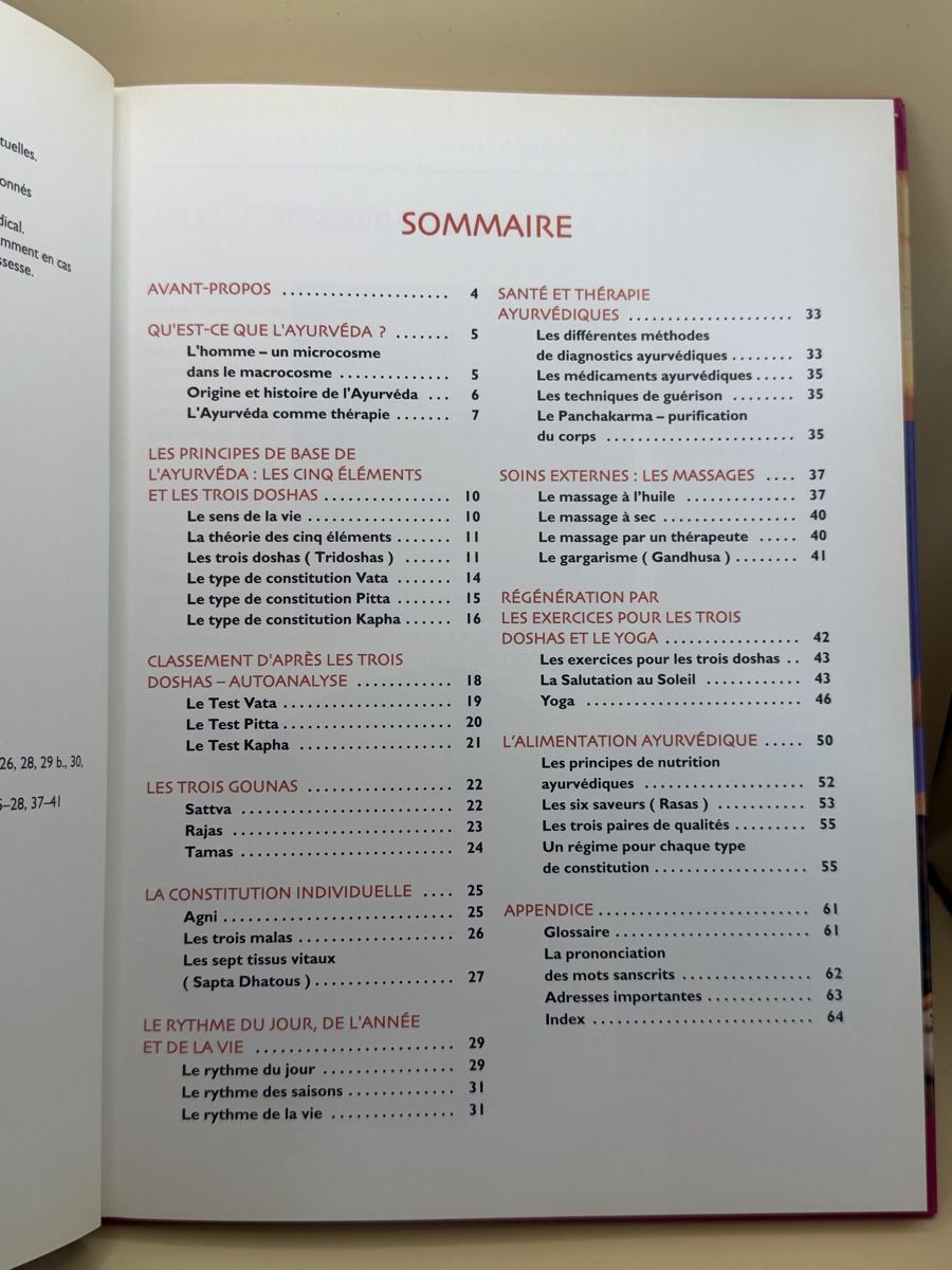 Livres: Ayurvéda Programme Complet Bien-être Livre EDL – D'occasion à Genève par sho_67qj 6