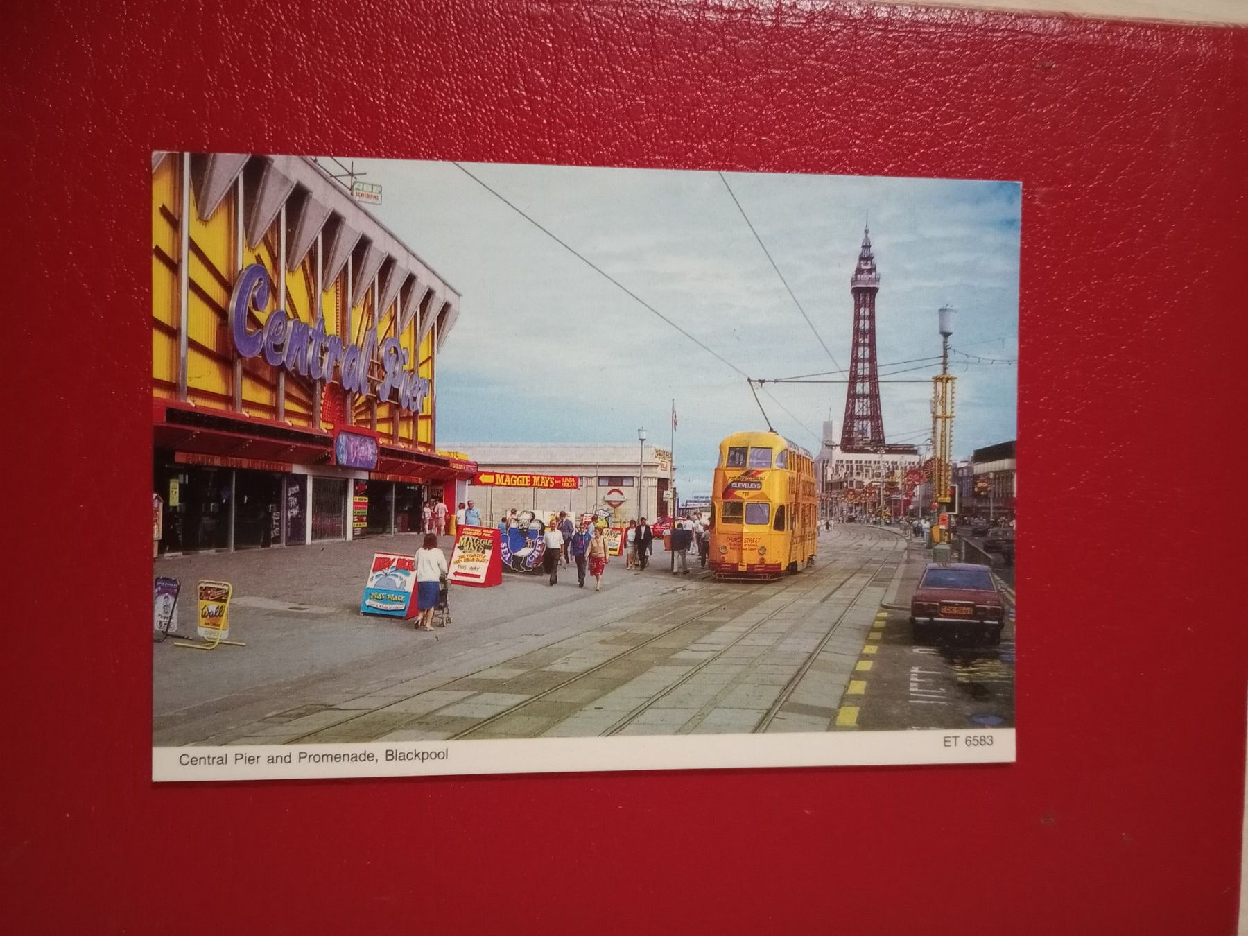 Cartoline postali: AK Tram Strassenbahn Blackpool belebt – Usato da Küttigen venduto da Melisch1000