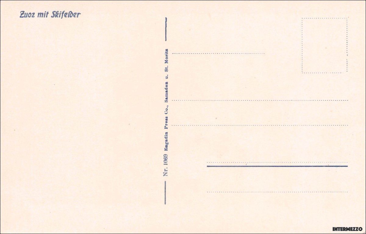 Cartes postales: Zuoz GR // Dorf mit Skifeldern ca. 1930 – D'occasion à Basel par intermezzo12 1