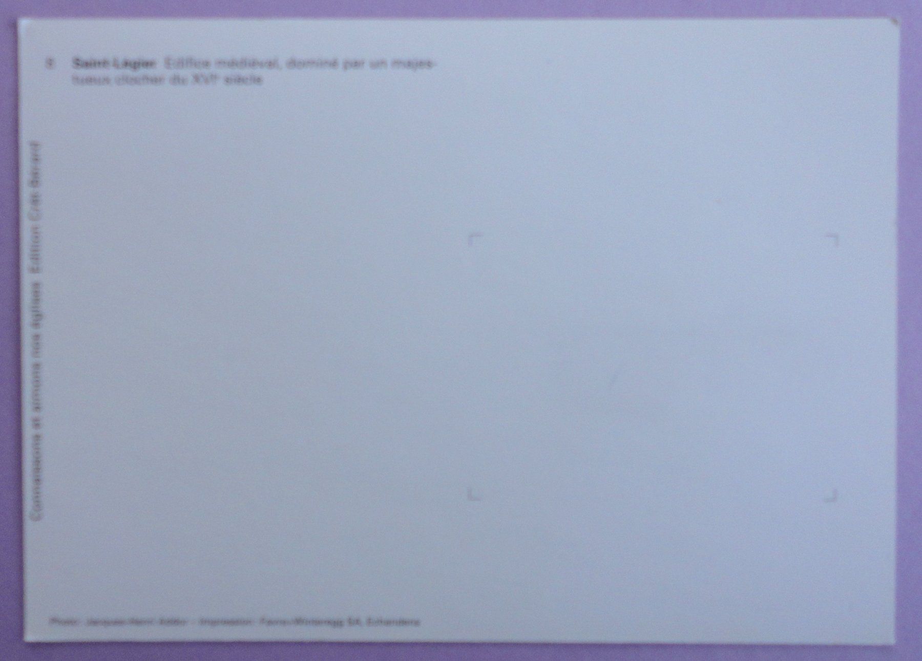 Cartoline postali: Saint-Légier, Edifice médiéval – Usato da Fétigny venduto da Billy2miny 1