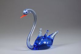 Murano Glas Schwan blau