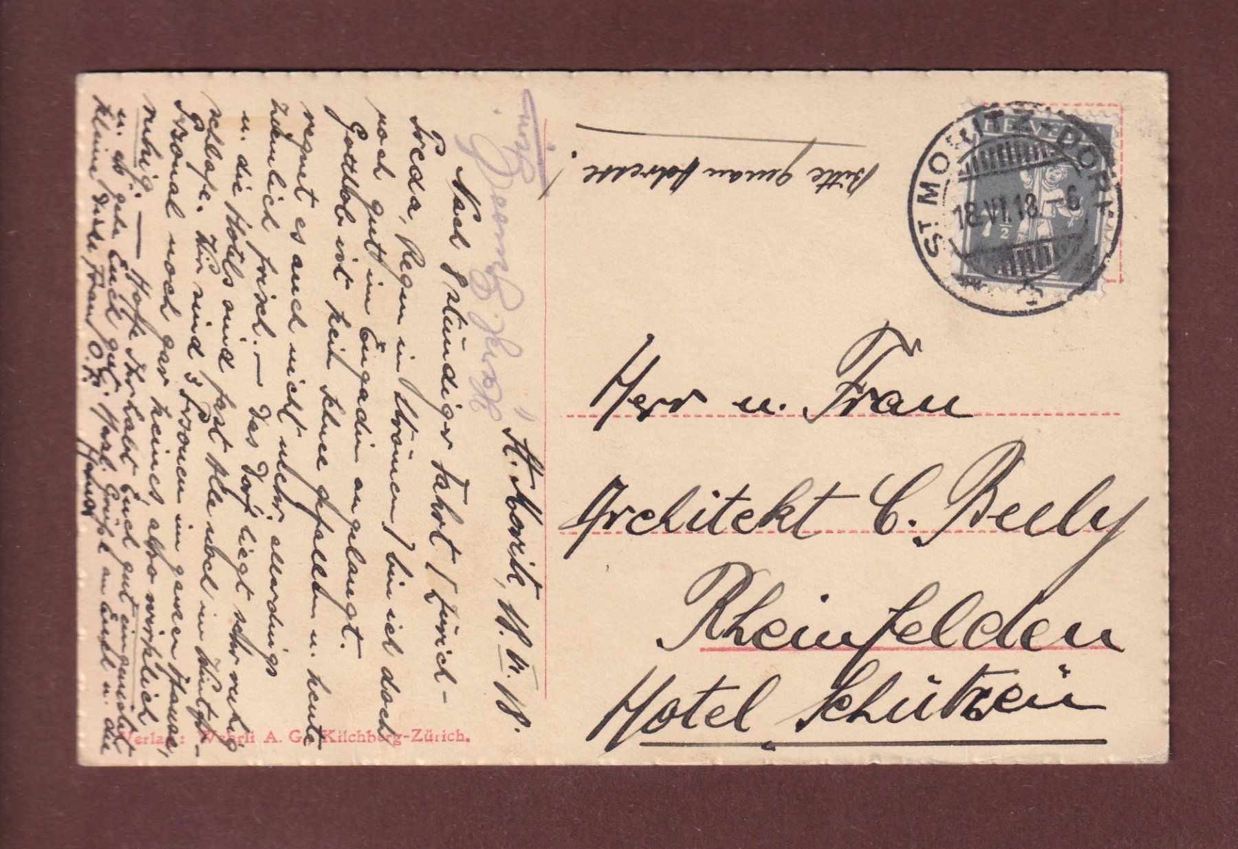 Cartes postales: ST. MORITZ - 1918 – D'occasion à Pully par nicecards-shop 1