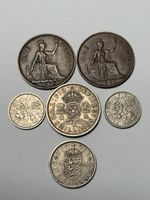 Lots de monnaies anciennes, 6 pièces, diverses années