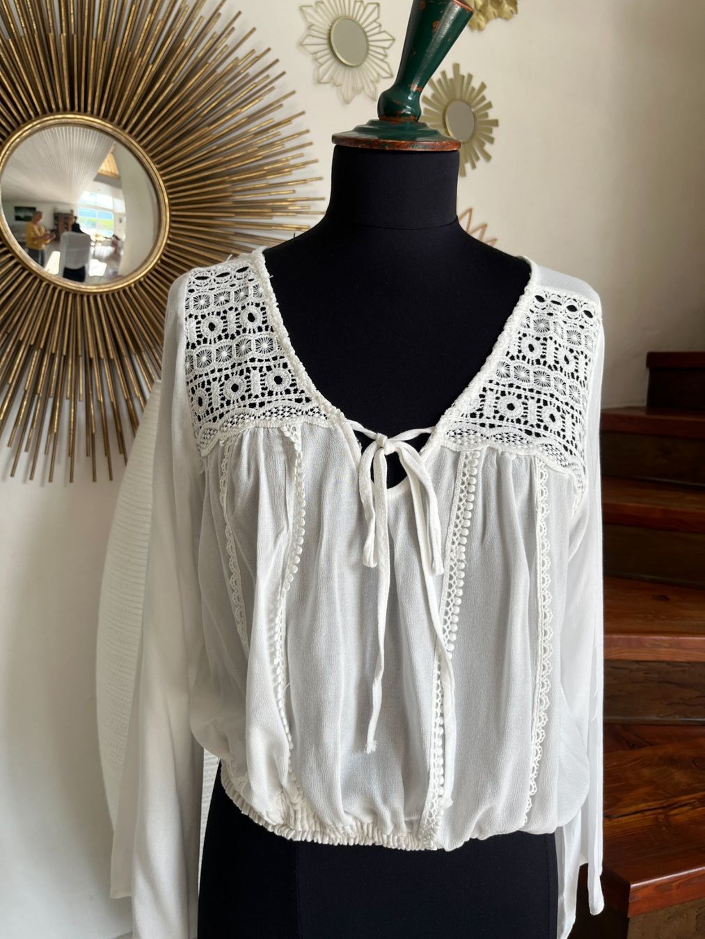 Camicette: Magnifique Blouse blanche  T.M été boho chic – Usato da Seiry venduto da vanille08 5