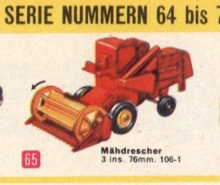 Matchbox Giocattoli: Matchbox Nr. 65 Claas Combine Harvester 1965 – Nuovo e nell'imballaggio originale da Zofingen venduto da Goldengolden 6