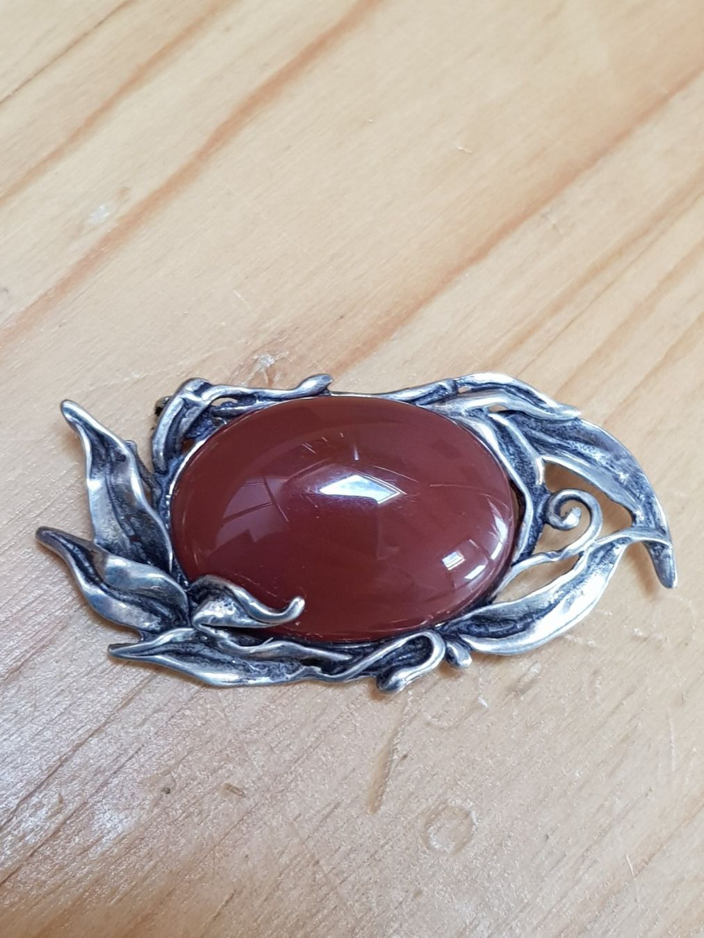Spille & Fermagli: Jugendstil-Brosche Silber 1920er mit Bernstein – Usato da Lengnau BE venduto da Mango888 2