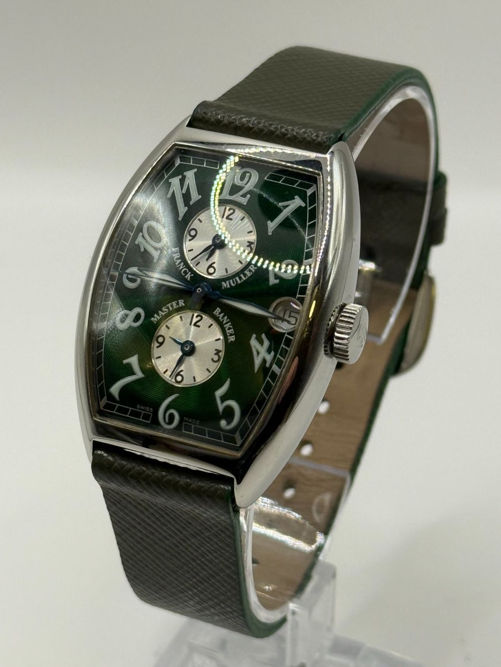 Franck Muller Uhren: Franck Muller Master Banker 5850 MB cadran vert – Gebraucht aus Bottens von Evergold.ch 1