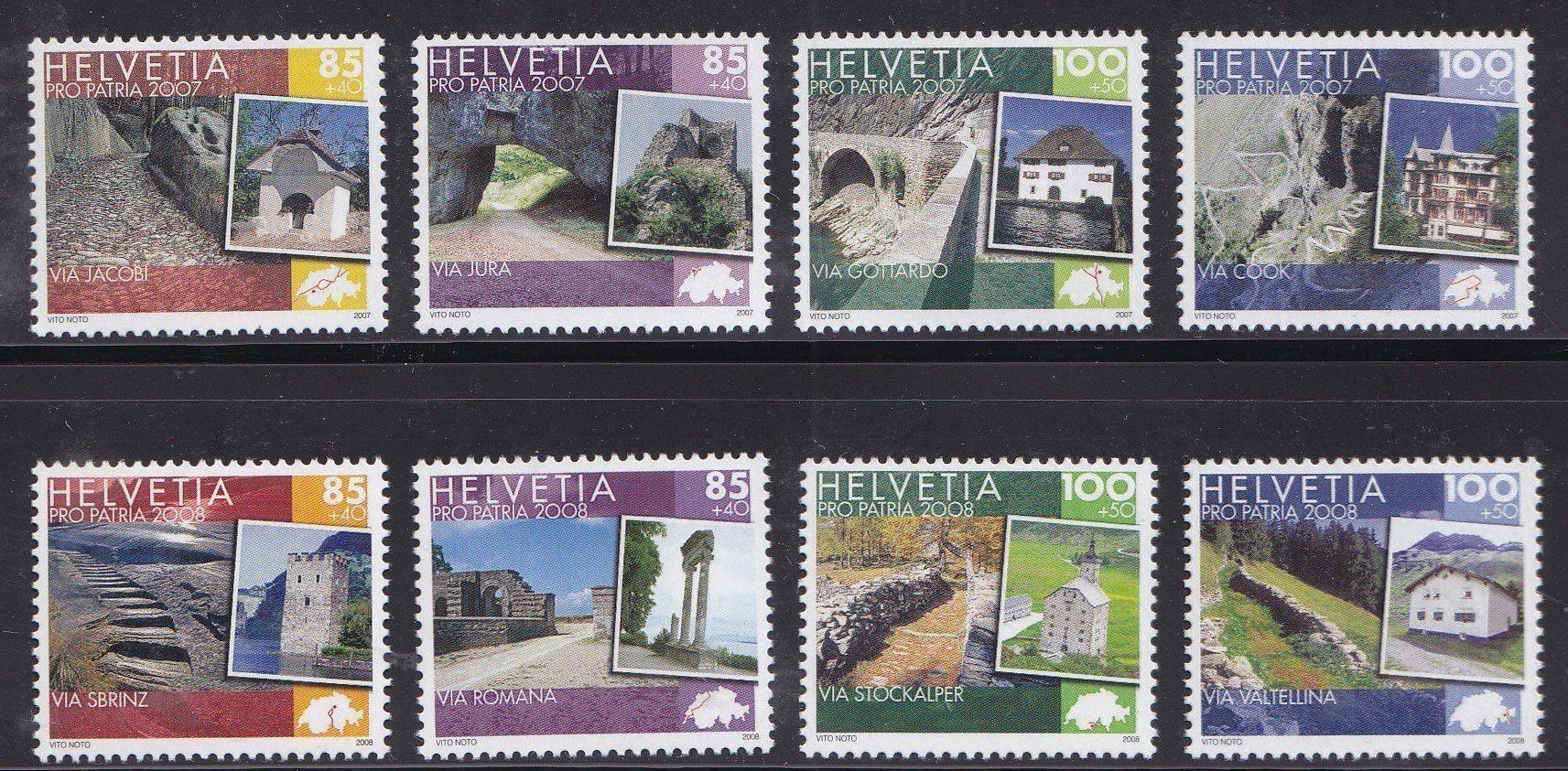 Alle Briefmarken: 2000 - 2008   Pro Patriasätze  9 Sätze  ** Postfrisch ** – Neu (gemäss Beschreibung) aus Adliswil von Aenti 1