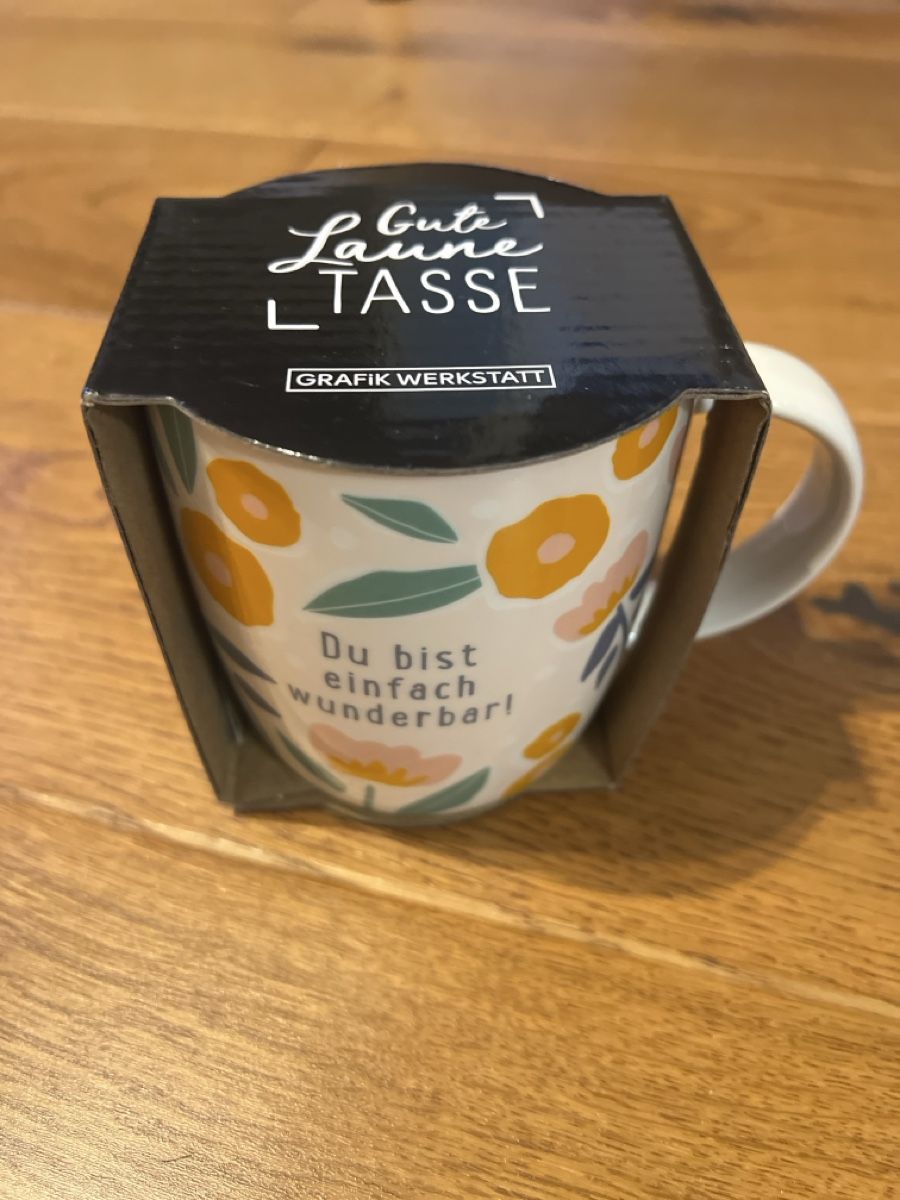 Tasses: Tasse mit Spruch "Du bist einfach wunderbar" neu – Neuf avec emballage d'origine à Effretikon par Cutre 2