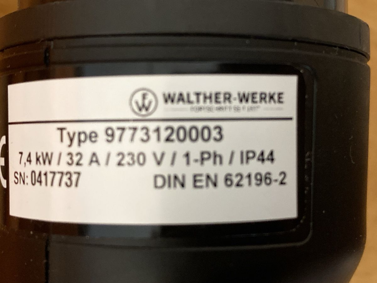 Kabel: Ladekabel Walther-Werke Typ 2 – Neu (gemäss Beschreibung) aus Mülligen von Flockenstiel 1