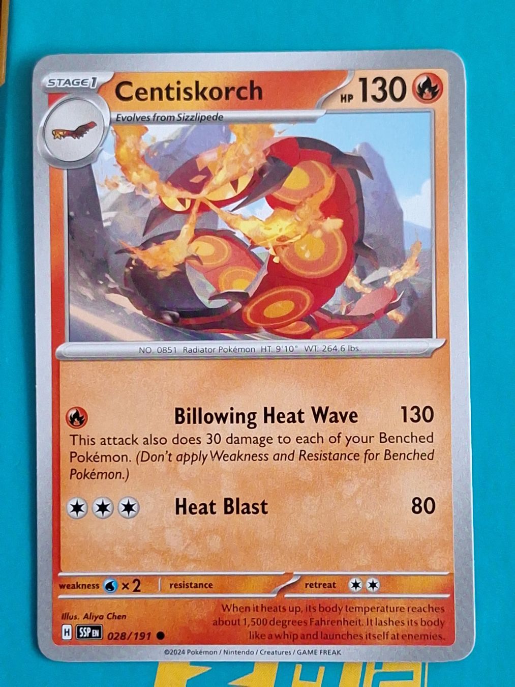 Pokémon Carte collezionabili: Centiskorch - Pokemon Surging Sparks – Usato da Altstätten SG venduto da GGsGameshop