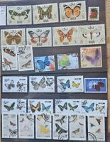 Timbres thématques  - papillons OMAN DUBAI FRANCE