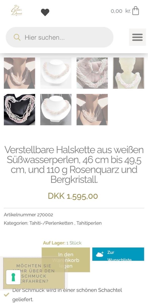 Catenine: Süsswasserperlen Kette mit Rosenquarz – Nuovo (secondo la descrizione) da Spiez venduto da hp1_rz2q 3