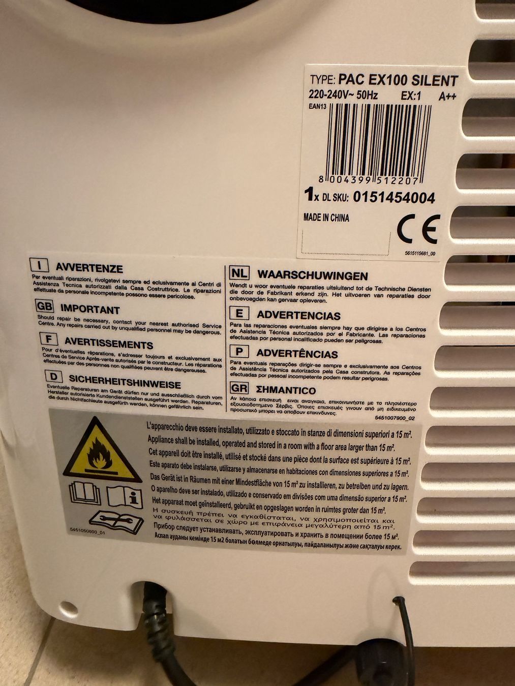 De'Longhi Climatiseurs: DeLonghi Pinguino PAC EX100 Silent – D'occasion à Zürich par dbi_8v5f 4
