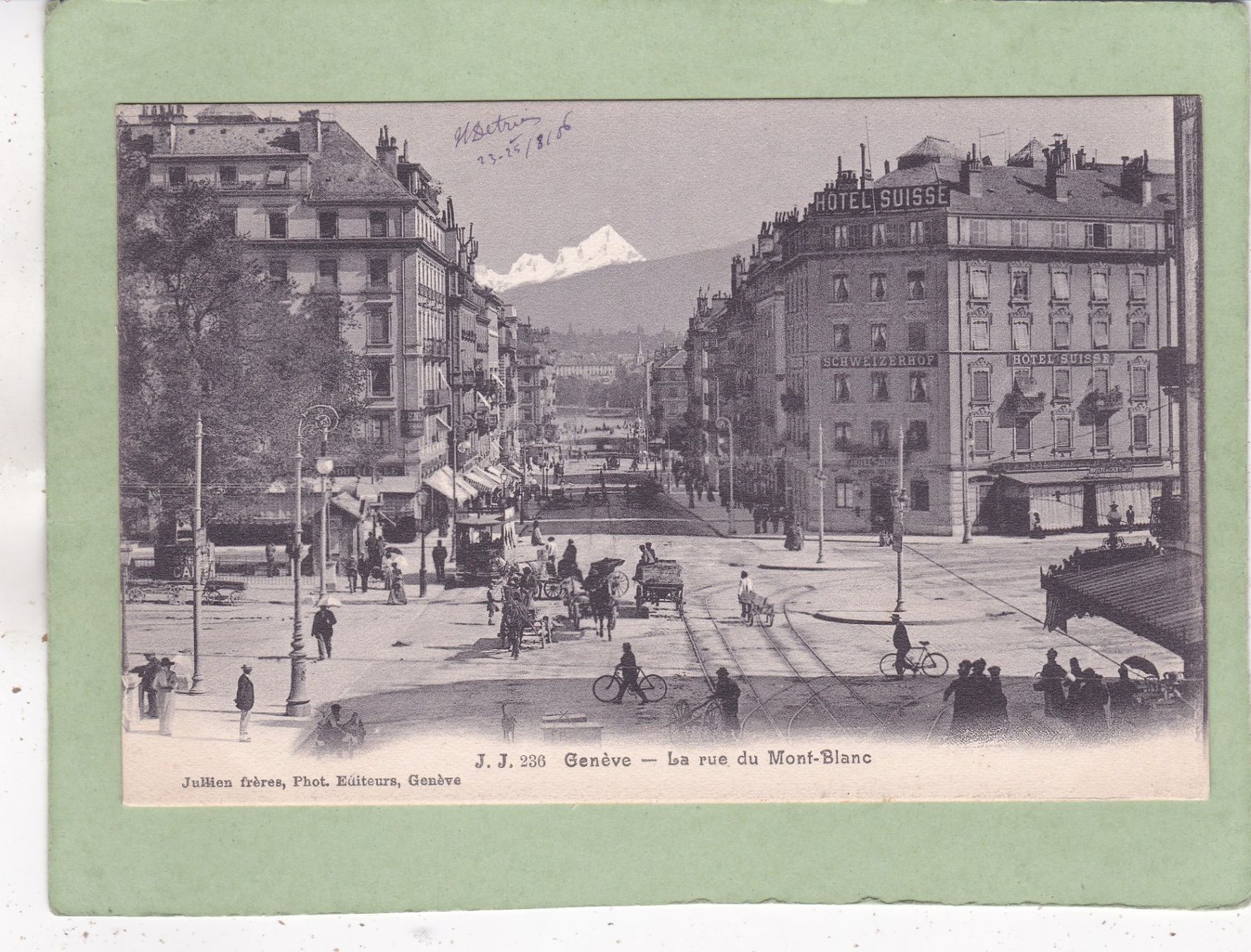 Ansichtskarten: Genève La rue du Mont-Blanc – Gebraucht aus Herisau von Lisegrat2008