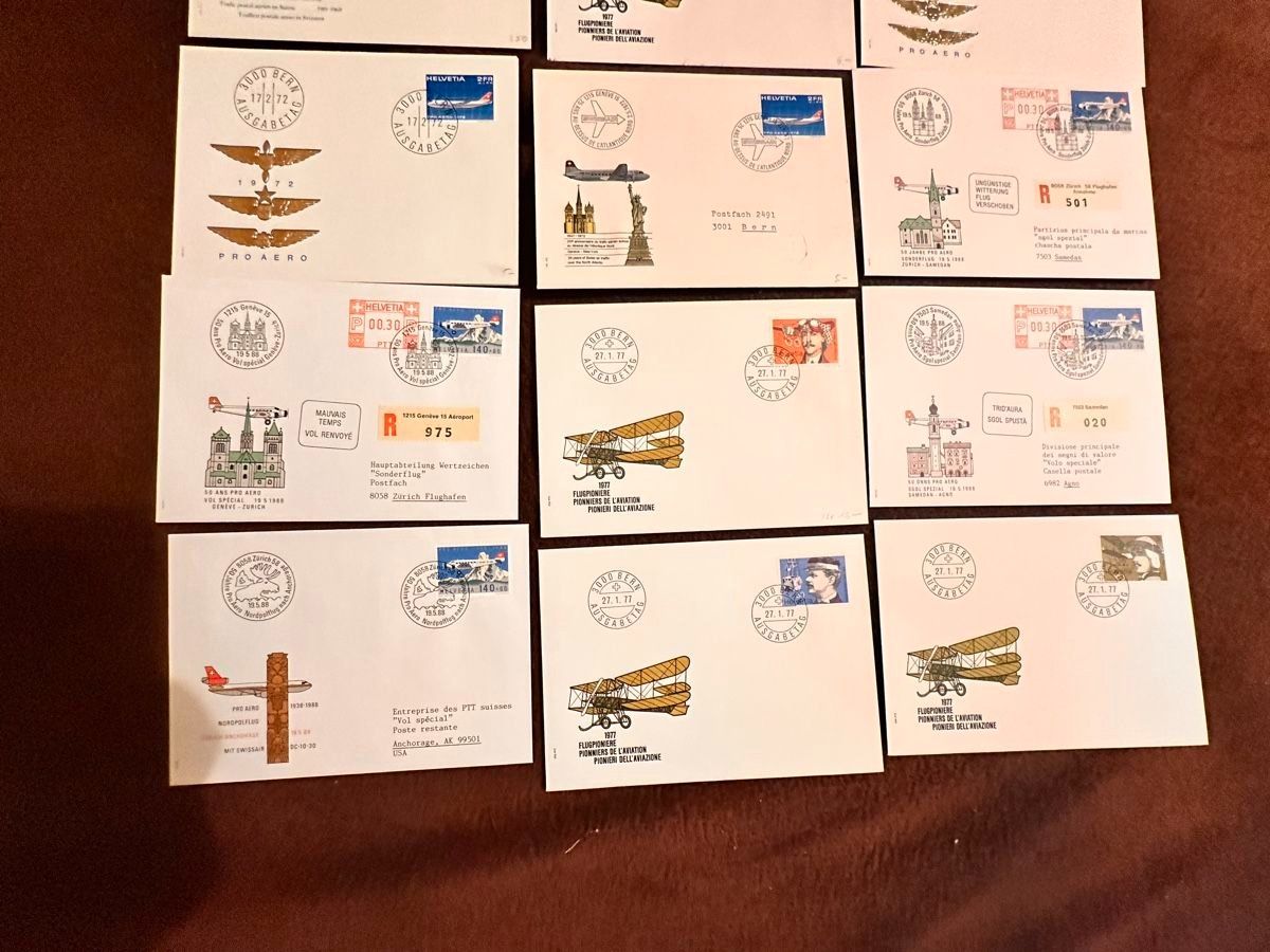 Tutti i francobolli: FLUGPOSTBRIEFE 14 Stk. – Usato da Berg TG venduto da schlauchi 2