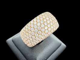 Sabbadini Pavé Diamanten 6.8c Ring 18k Gelbgold Gr 52 *S2050