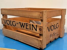 Vintage Holzkiste "Volg-Wein" -Stabil, praktisch & dekorativ
