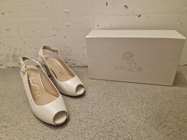 Unisa Slingback Pumps weiss Grösse 41 neuwertiger Zustand