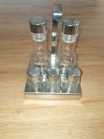Edles Gewürzset, Essig/Öl, 7-tlg. Edelstahl/Glas, gebraucht