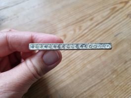 Vintage 1950er Brosche aus Strass weiss