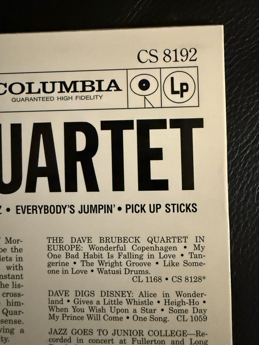 Dischi in vinile: The Dave Brubeck Quartet - Time Out   Jazz – Usato da Goldach venduto da Messerguru 3