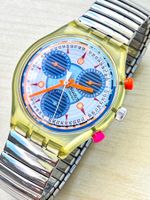 Coole Swatch Uhr für den Sommer.