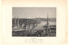 Zürich Aquatinta von Dikenmann