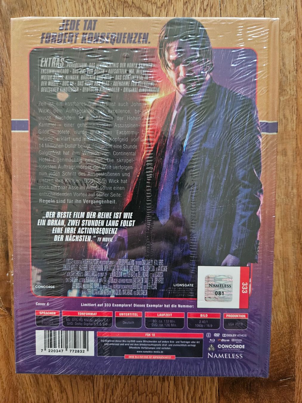 Tous les DVDs: John Wick 3 Mediabook rar – Neuf avec emballage d'origine à St.Gallen par Capsule_Corporation 1