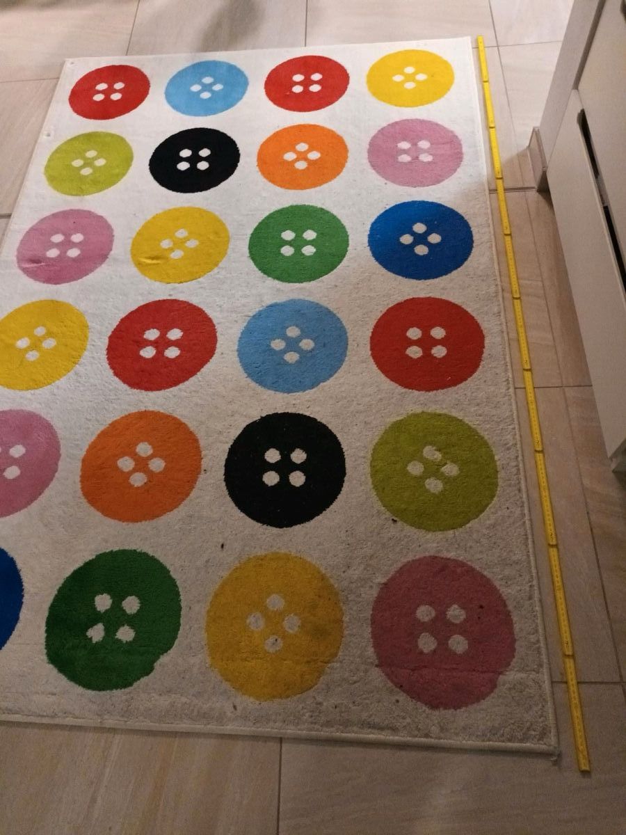 IKEA Teppich Knopf Design bunt 200x140cm gut erhalten 🌸 (Gebraucht) in Aarwangen für CHF 5 – nur Abholung auf Ricardo kaufen