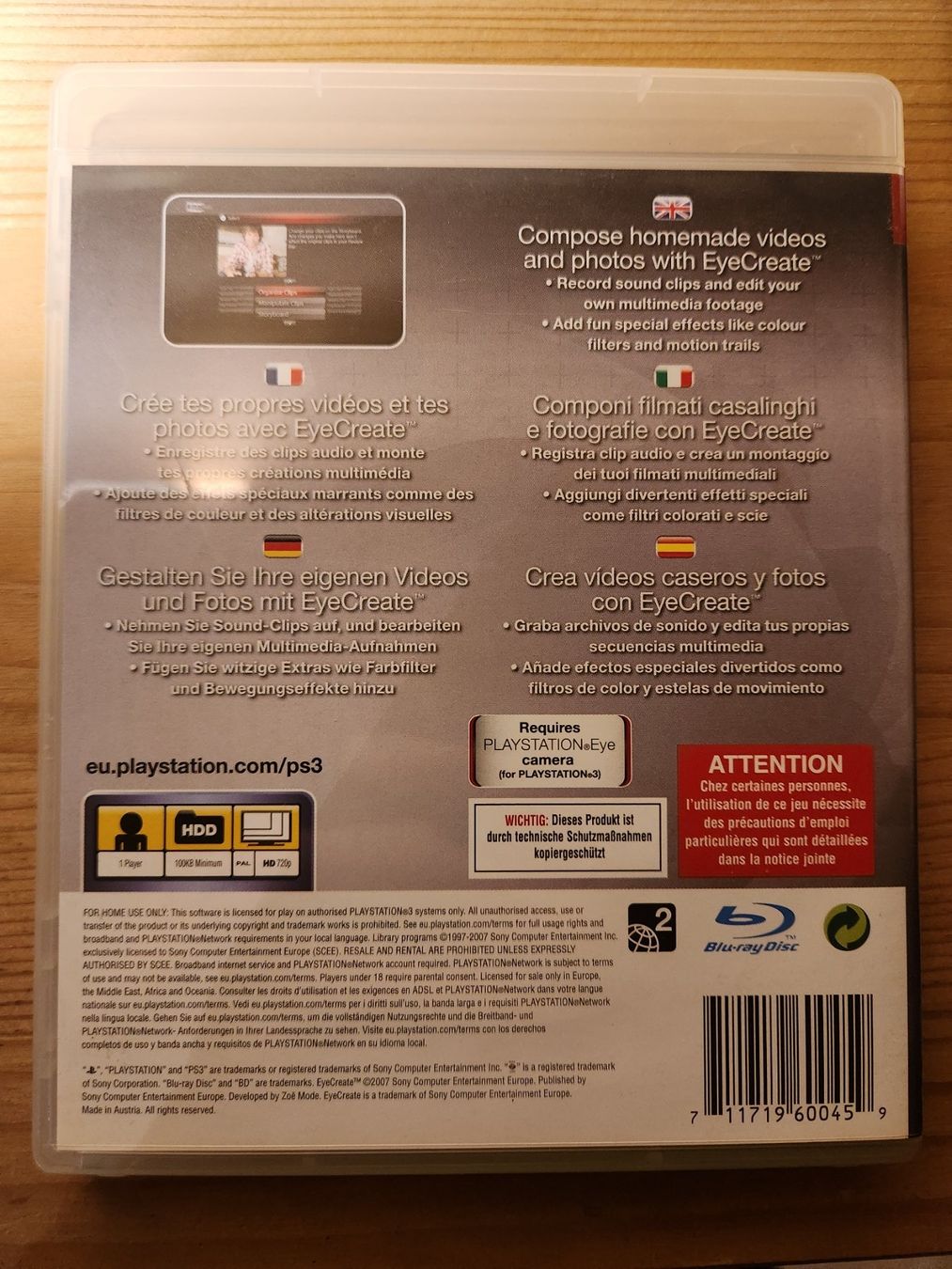 Giochi: PS3 - EyeCreate - Top Zustand! – Usato da Kandergrund venduto da BSD83 1