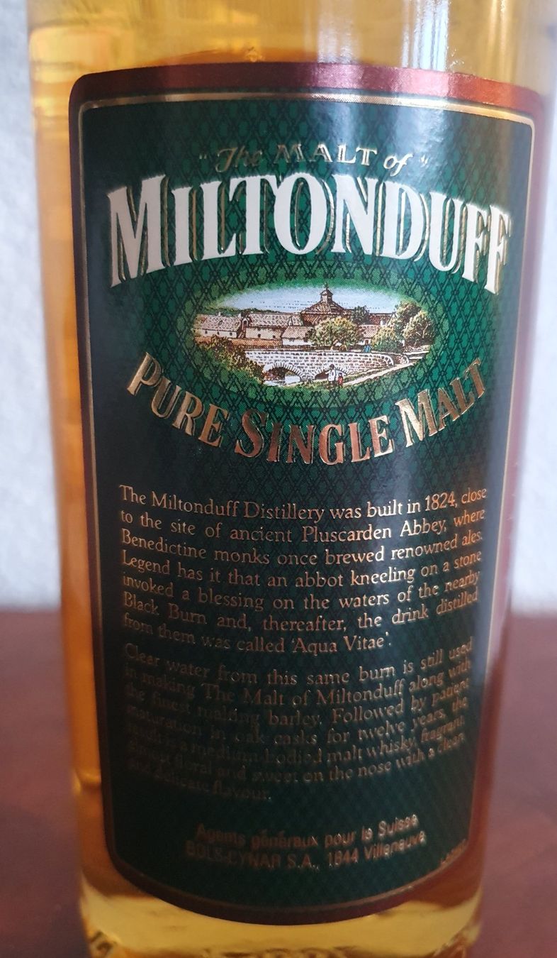 Glenlivet Bevande alcoliche: Glenlivet Miltonduff Single Malt Whiskey – Nuovo e nell'imballaggio originale da Küssnacht am Rigi venduto da Tgoessi 5