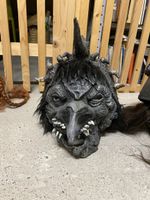 Maske Troll oder Goblin mit Haaren Grösse Uni