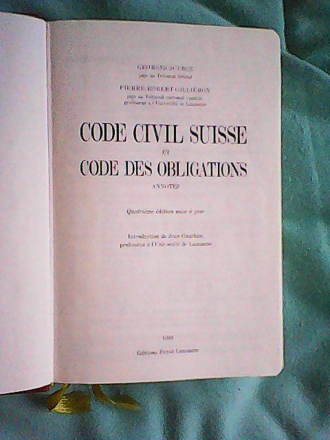 Libri: Code civil suisse et Code des obligations annotés – Usato da Rümlang venduto da Vuvuzella 2