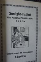 SUNLIGHT-BUCH FÜR DAS HUTMACHEN. SEIFENFABRIK SUNLIGHT OLTEN