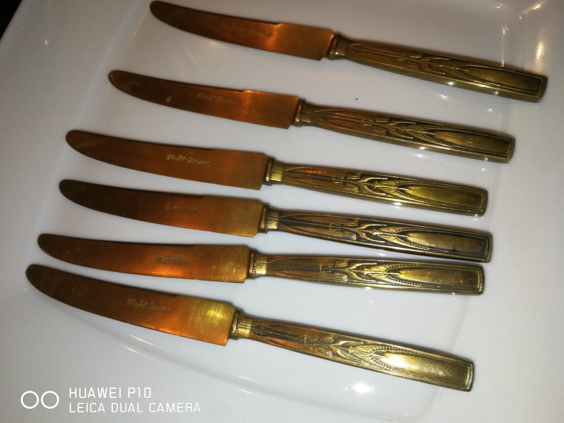 Coltelli da cucina: Bronce Brotaufschtrich Messer Jugendstil – Usato da Basel venduto da Ga12345