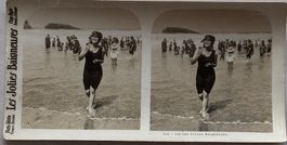 Vintage Stereofoto, Les Jolies Baigneures, Badenixe
