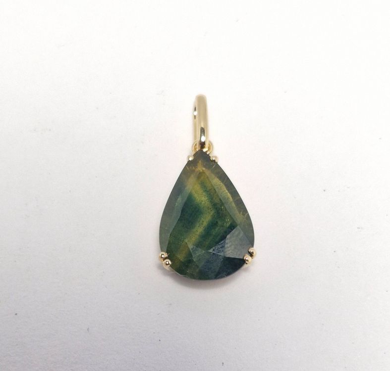 Ciondoli: 18K Gelbgold Anhänger mit Saphir (6.45 ct) & Zertifikat – Nuovo e nell'imballaggio originale da Hinwil venduto da GOS08 4