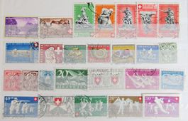 Lot de timbres oblitérés, principalement PRO PATRIA