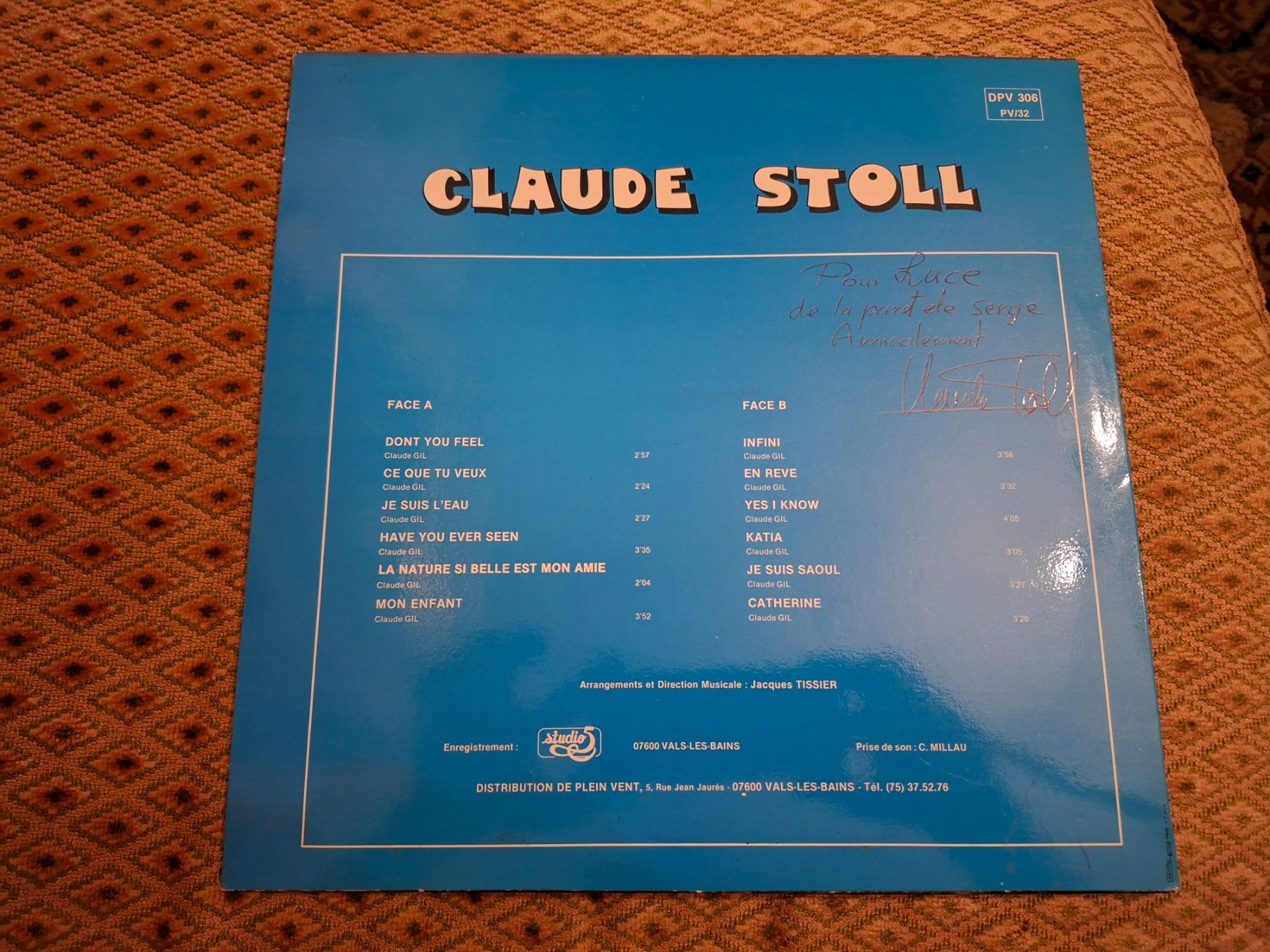 Dischi in vinile: Rare LP - Claude Stoll - Disco/Funk - Dédicacé – Usato da Bernex venduto da Wannabehasbeen01 1