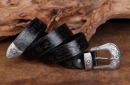 Western Cowboy Gürtel aus echtem Leder - Ceinture Western