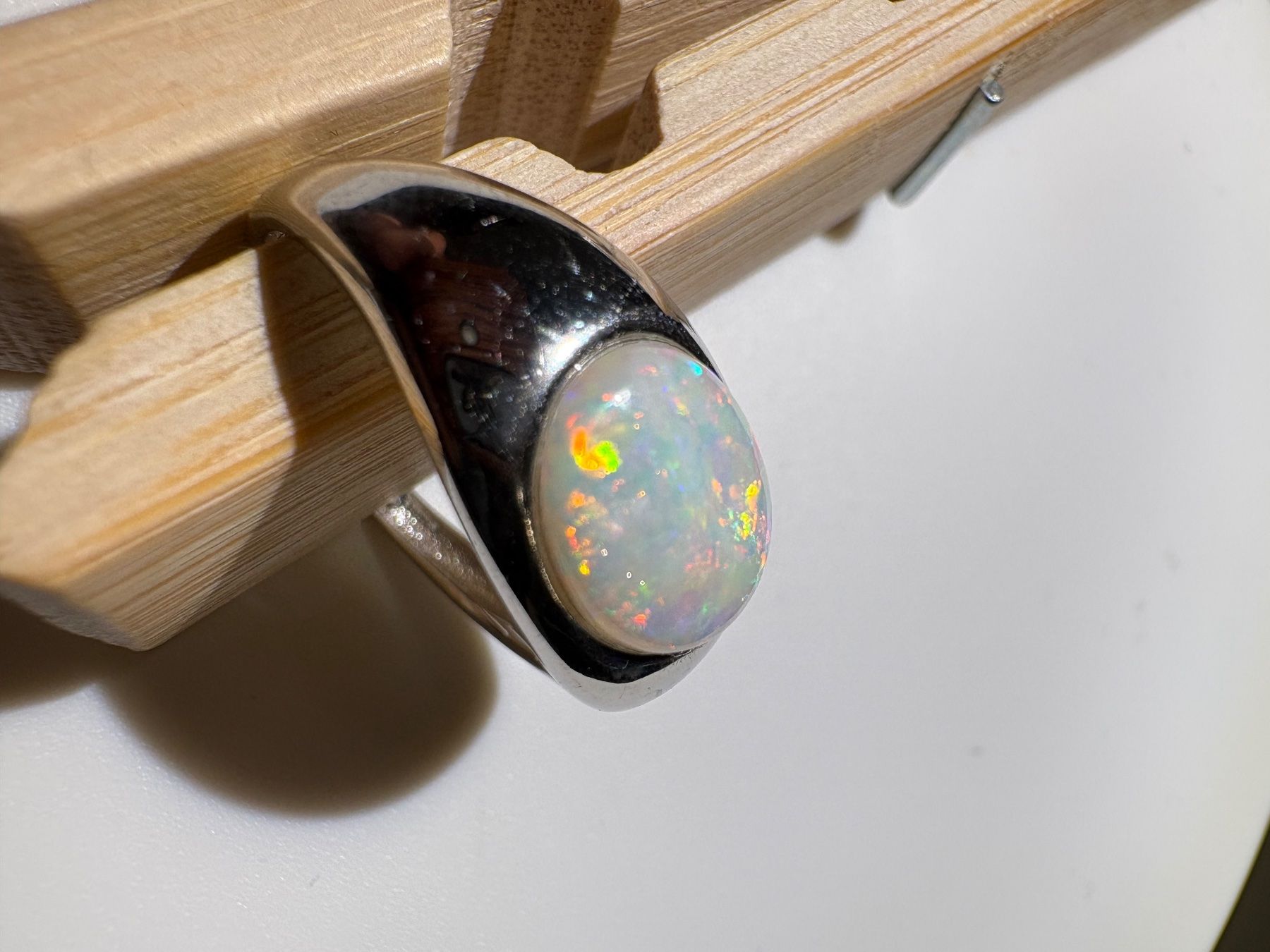 Anelli: Ring Australischer Crystal-Opal+Silber, variable Grösse – Nuovo (secondo la descrizione) da Wilen b. Wil venduto da Tschirio 6