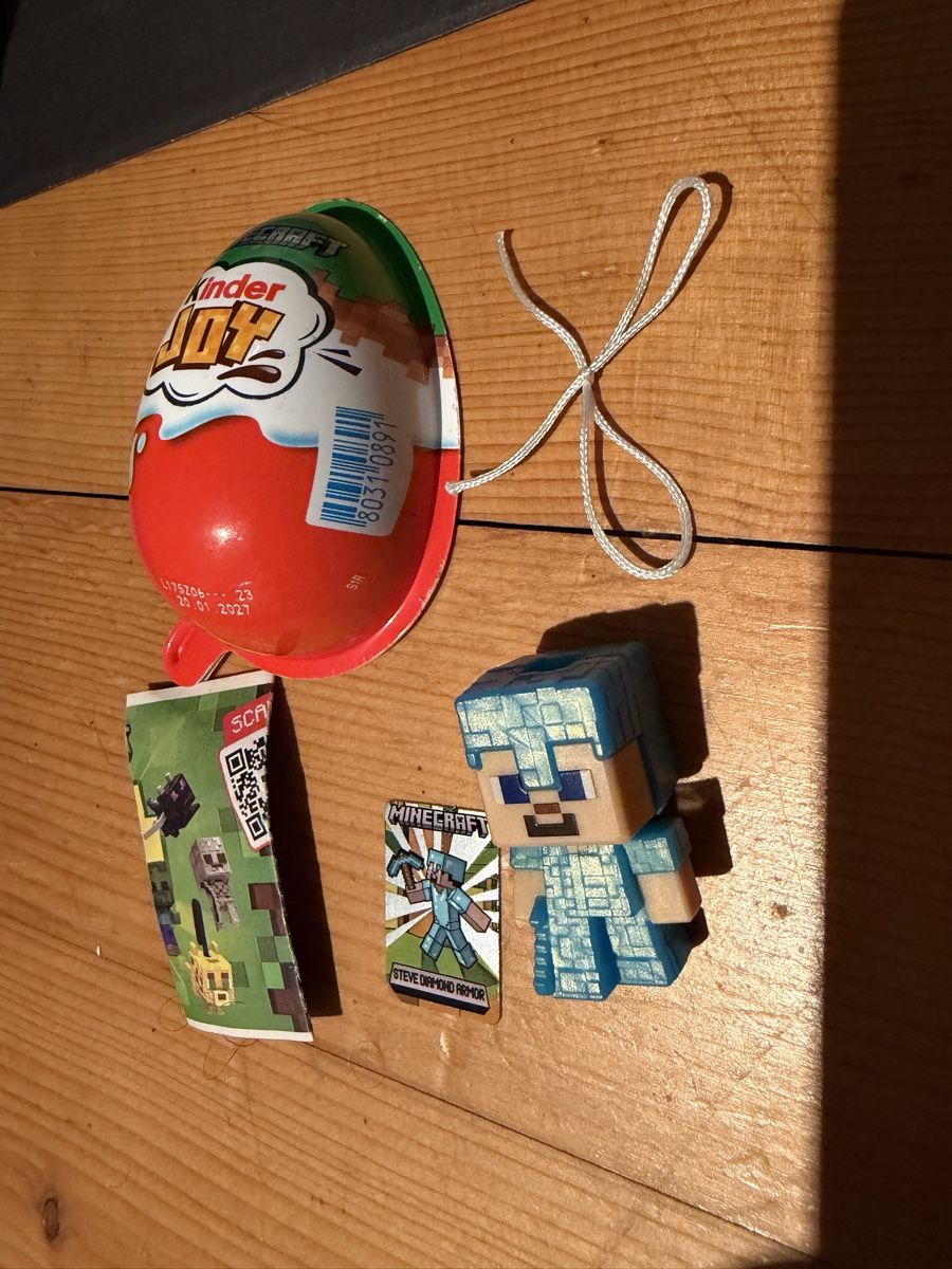 Giocattoli: Minecraft, Steve diamant armor, Kinder Joy  – Nuovo e nell'imballaggio originale da Rochefort venduto da ise_c7lc