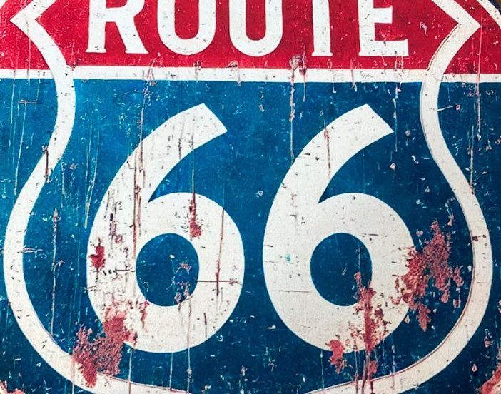 Schilder: Schönes Route 66 Blechschild – Neu und originalverpackt aus Bremgarten AG von Eurotiz