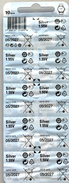Caricatori & Batterie: Renata 315 Knopfzellen, neu, 10 Stueck, Silber 1.55V – Nuovo (secondo la descrizione) da Grenchen venduto da chththl 1